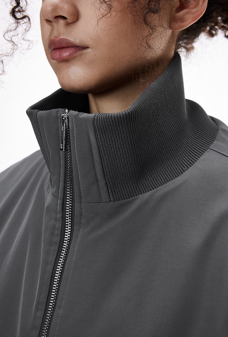 Stand Collar Flight Jacket | Cleanfit Deconstructed Cut Stand Collar Padded Jacket