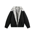 WOLF KING FUR-COLLAR HARRINGTON JACKET