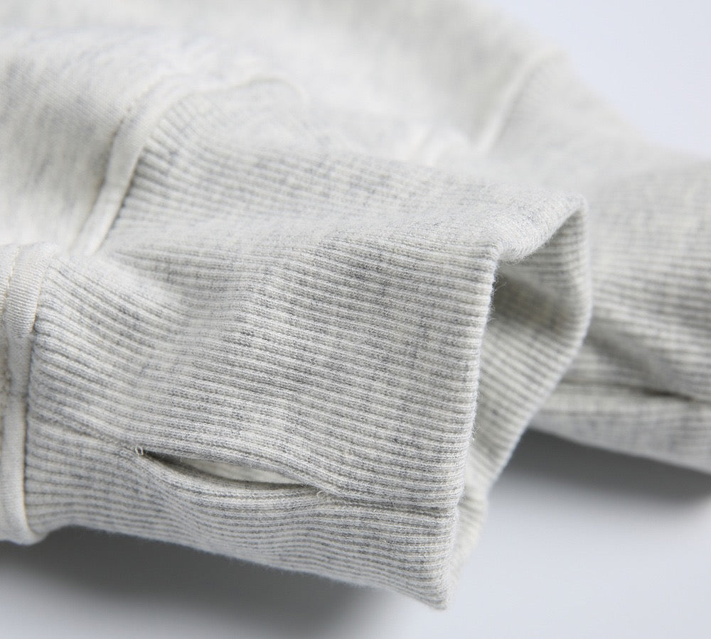 500g Heavyweight Clean-Fit Cropped Half-Zip Hoodie