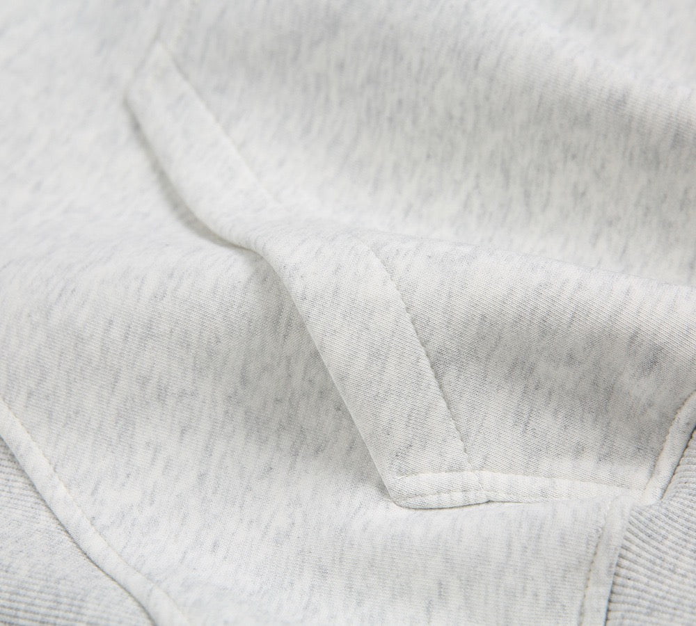 500g Heavyweight Clean-Fit Cropped Half-Zip Hoodie