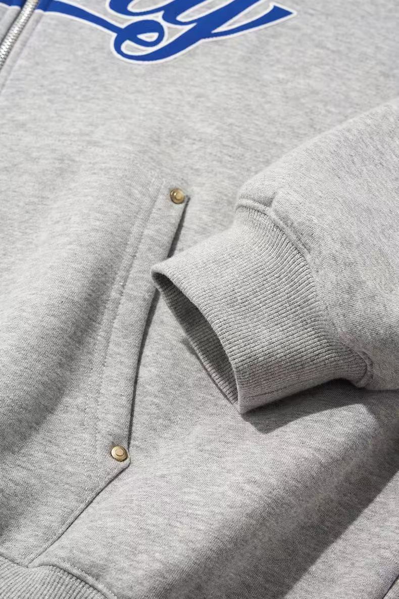 Winter ’25 Boxy Cropped Hoodie with Embroidered Accents and Plush Collar [DROP2-009]