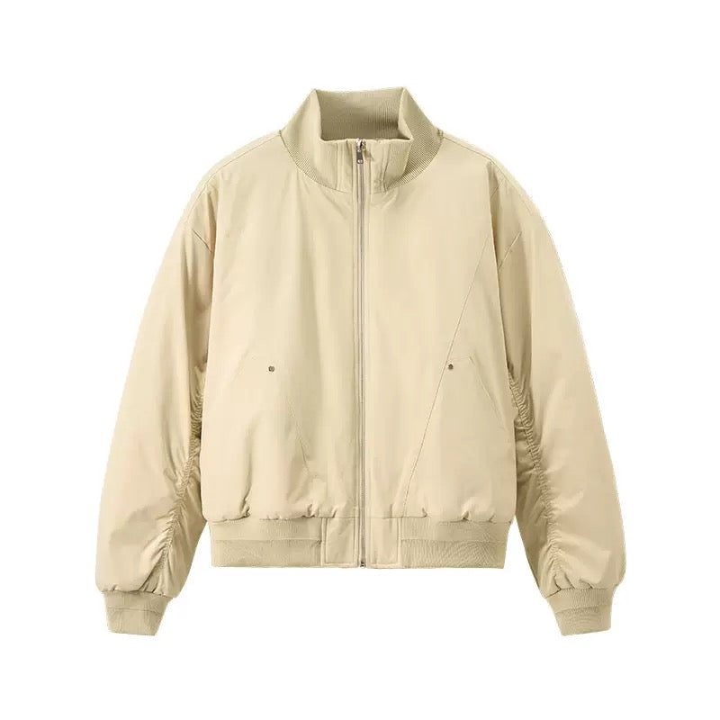 Stand Collar Flight Jacket | Cleanfit Deconstructed Cut Stand Collar Padded Jacket